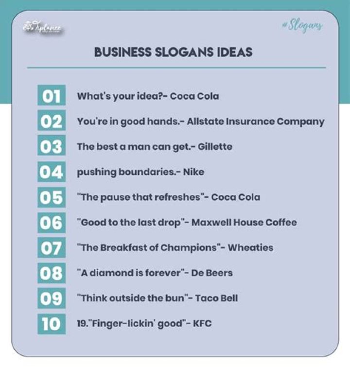What are the purpose of slogans?