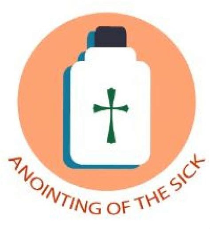 What are the symbols of anointing of the sick?