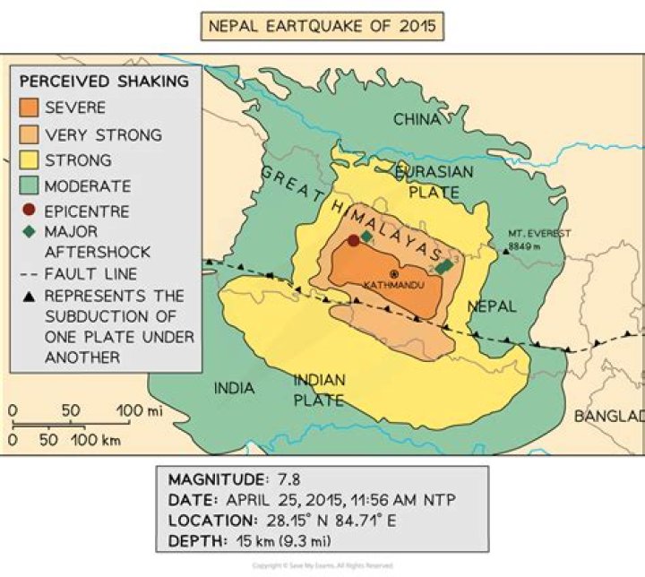What areas were affected by the 2015 Nepal earthquake?