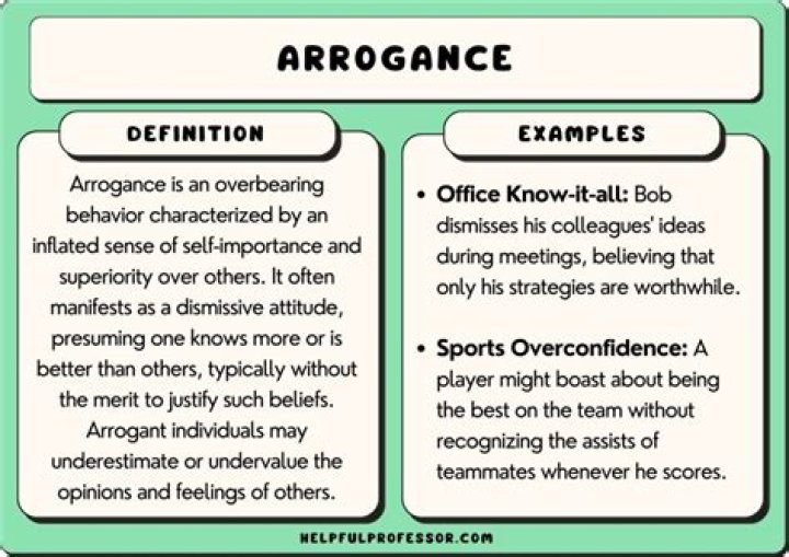 What arrogance means?