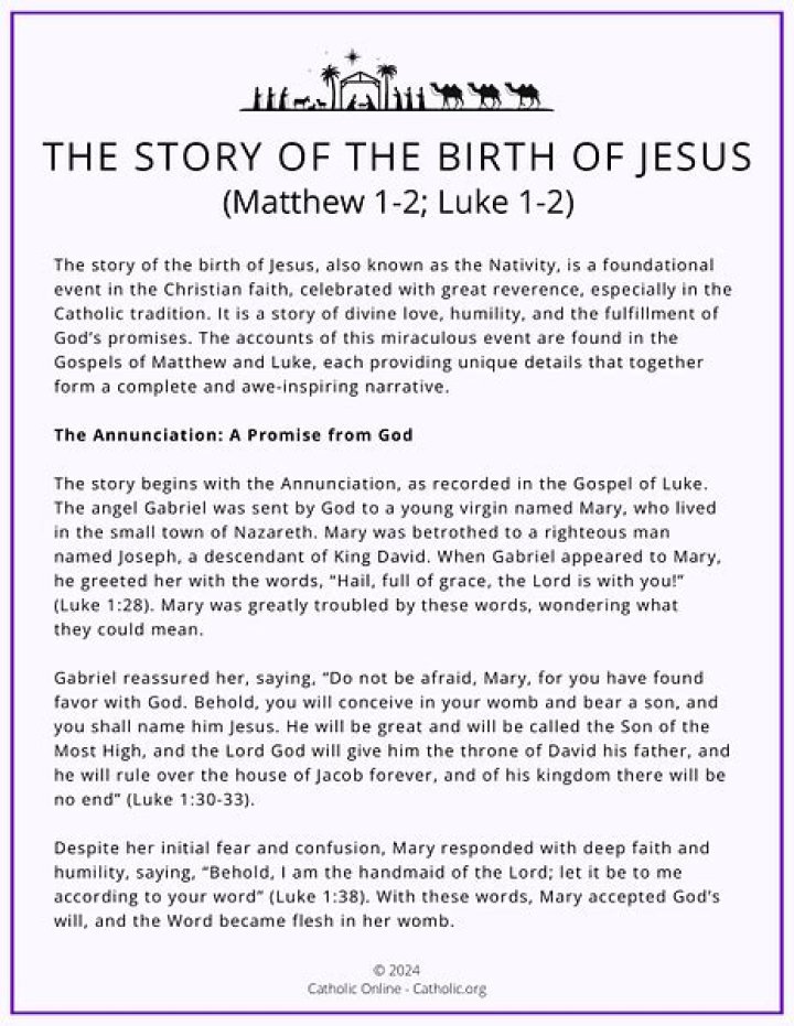 What book in the Bible tells the story of Jesus birth?