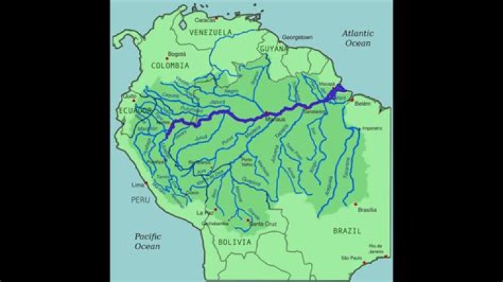 What countries are drained by the Amazon?