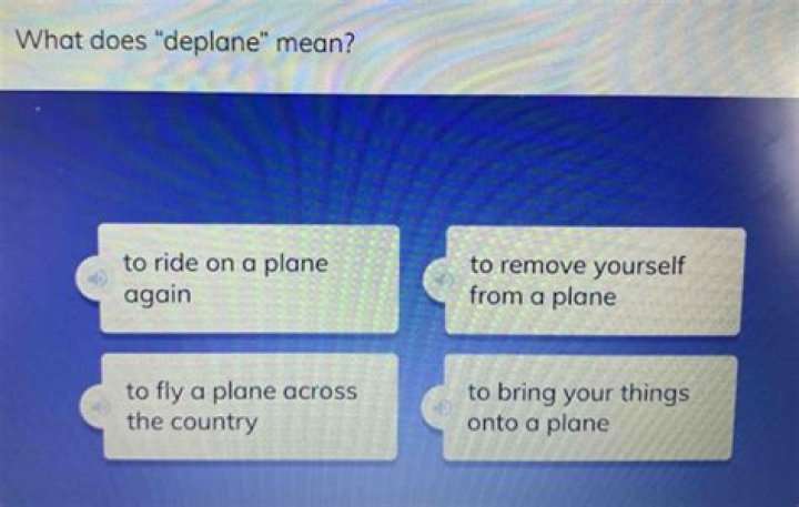 What does De plane mean?