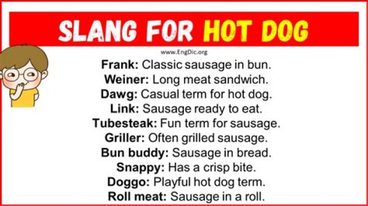 What does hot dog mean in slang?