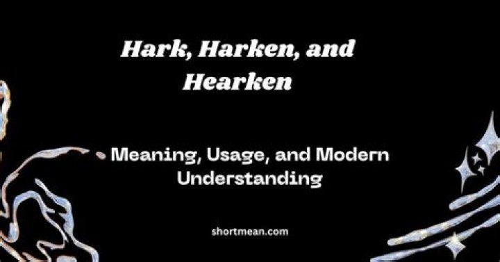 What does it mean to harken back?
