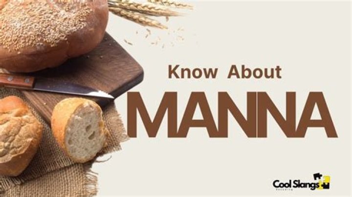 What does manna mean in slang?