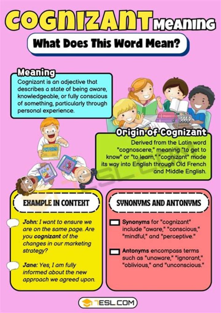 What does the cognizant mean?