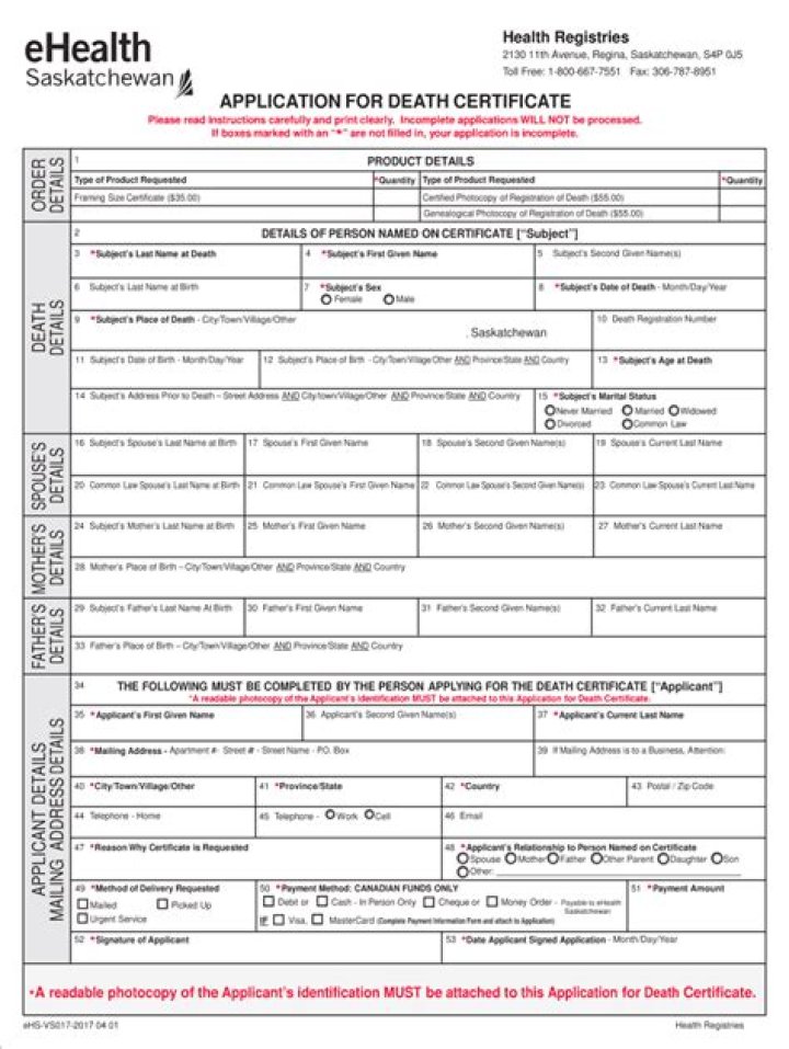 What information is on a death certificate Australia?