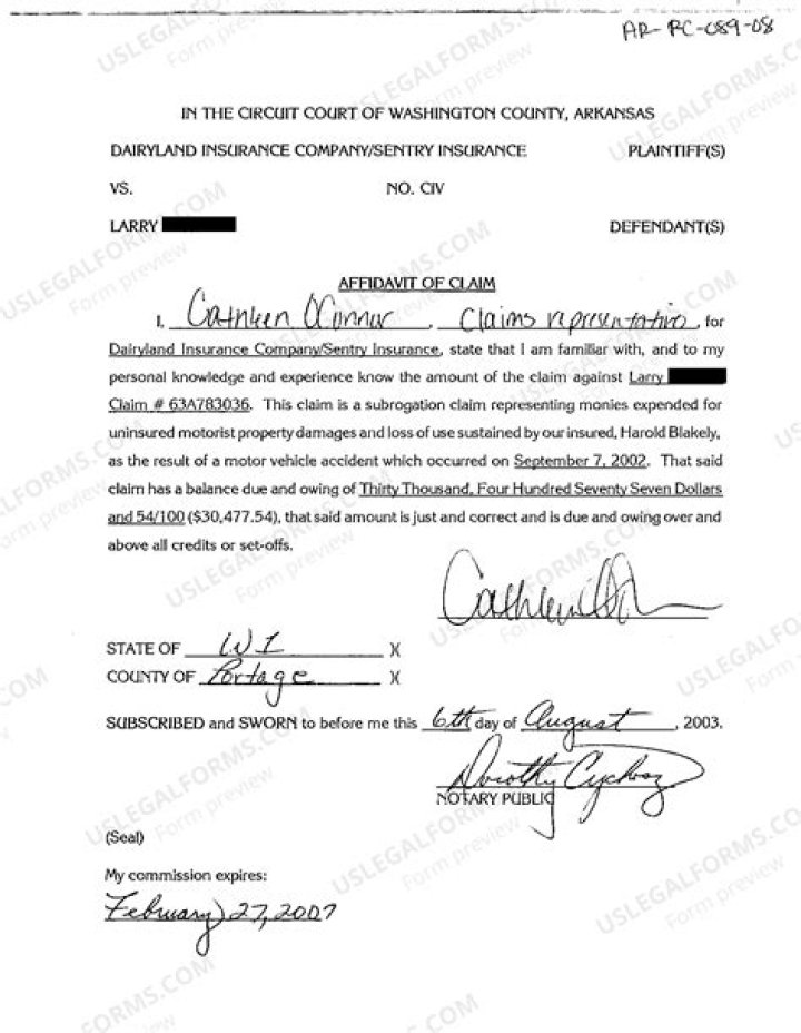 What is a affidavit of non use?