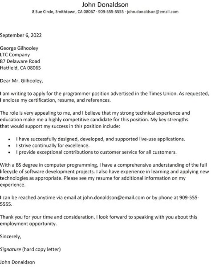 What is a letter of app?
