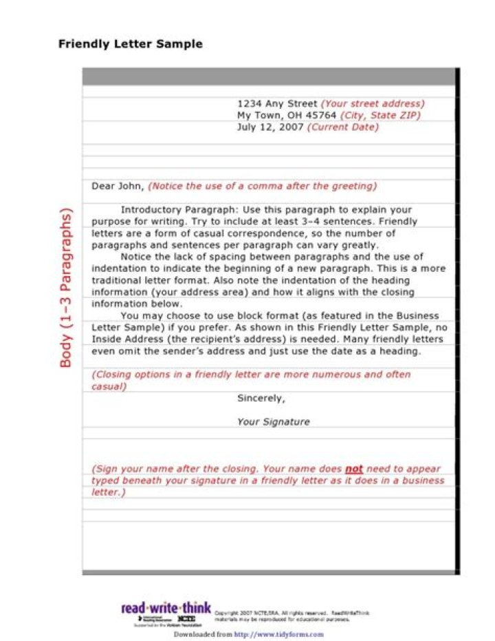 What is a salutation of a friendly letter?