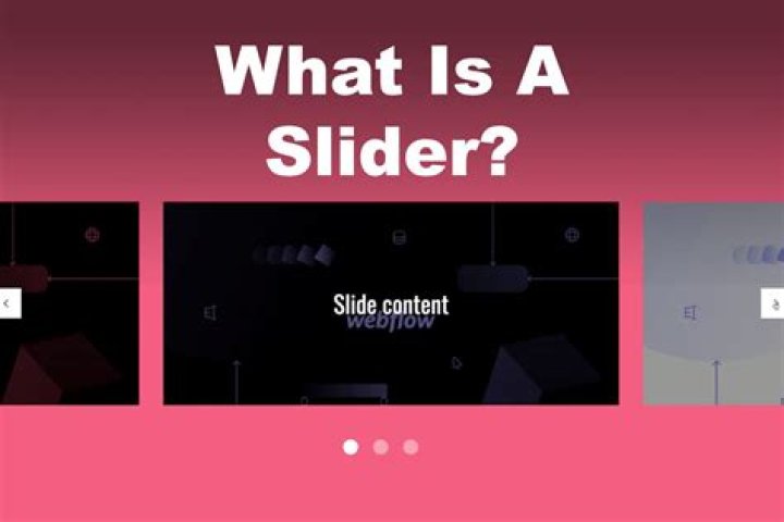 What is a slider in Web design?