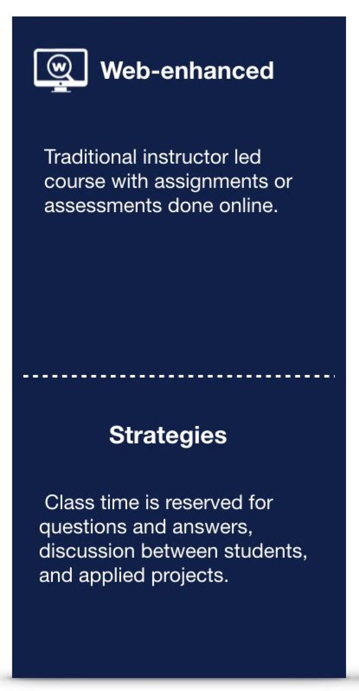 What is a Web-enhanced course?