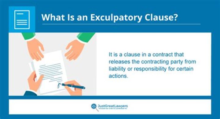 What is an example of an exculpatory clause?