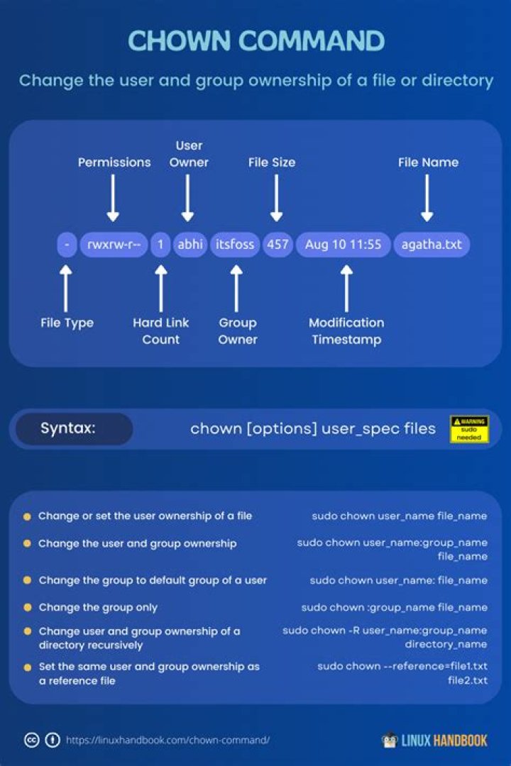 What is chown command give example?