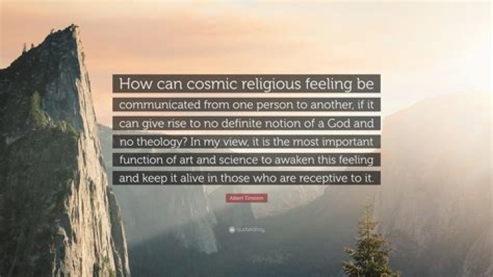 What is cosmic religious feeling?