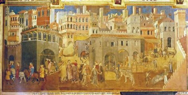 What is depicted in effects of good government in the city and in the country?