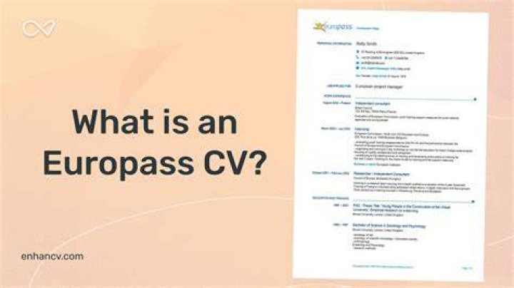 What is European CV format?