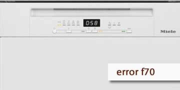 What is F70 error on Miele dishwasher?