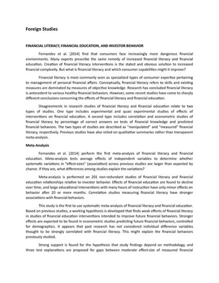 What is foreign study in thesis?