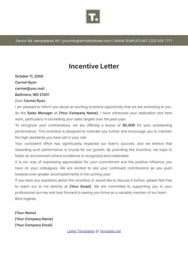 What is incentive letter mail?