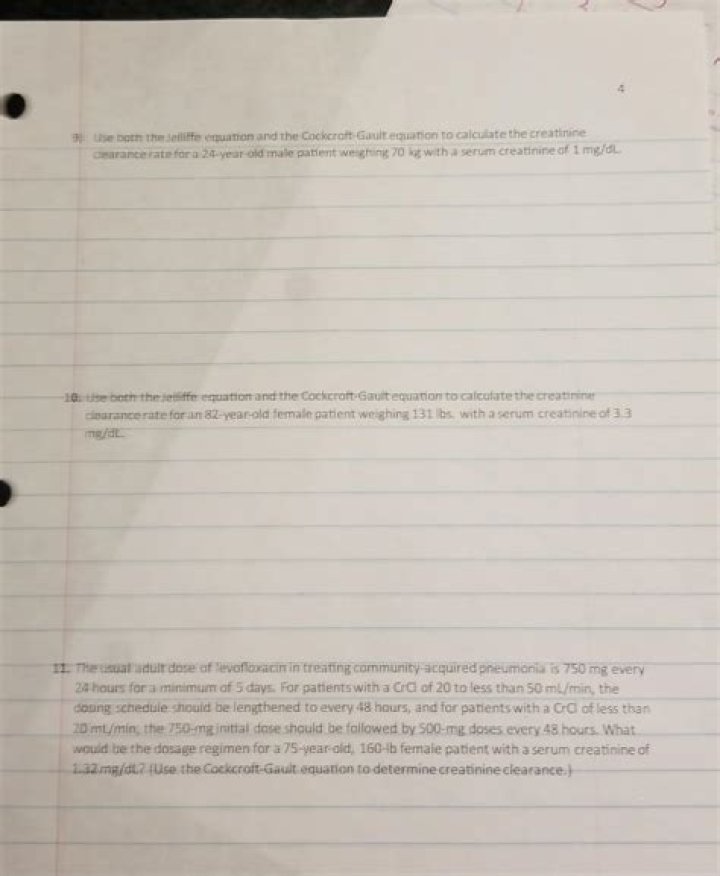 What is jelliffe equation?