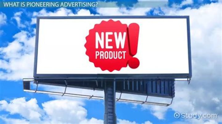 What is meant by pioneering advertising?