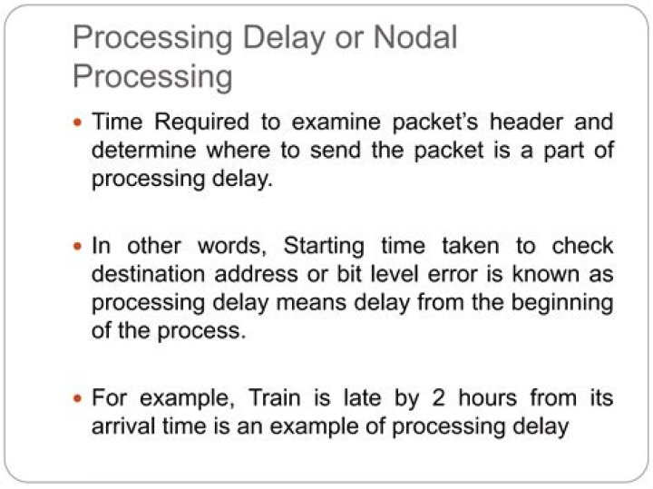 What is nodal processing delay in computer network?