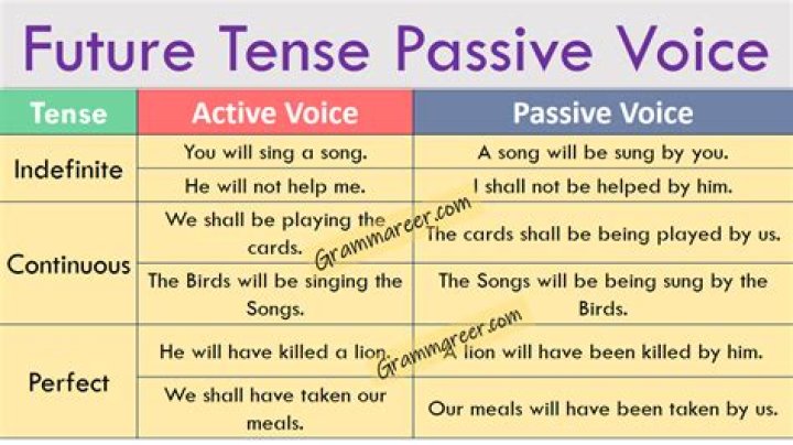 What is passive future tense?