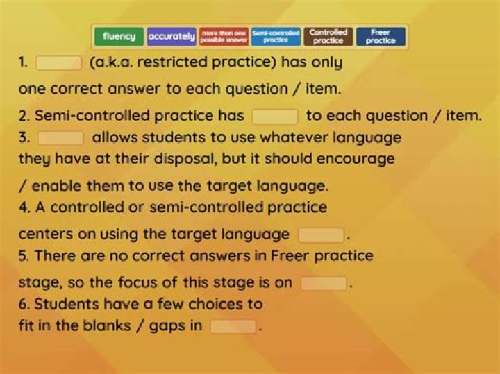 What is semi controlled practice?