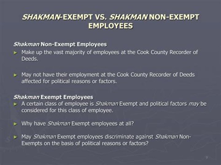 What is Shakman exempt?