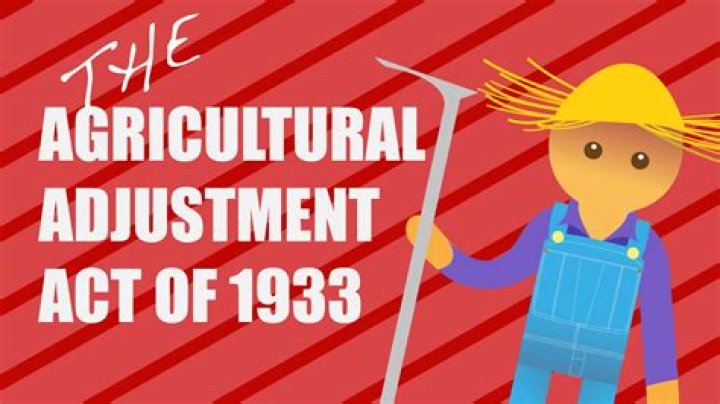 What is the Agricultural Act of 1933 and what was the purpose of it?