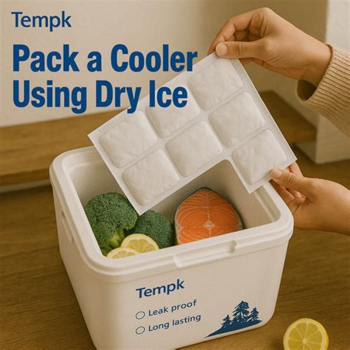 What is the best way to use dry ice in a cooler?