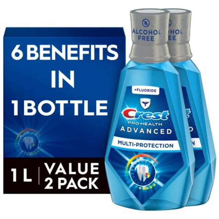 What is the blue chunks from Crest mouthwash?