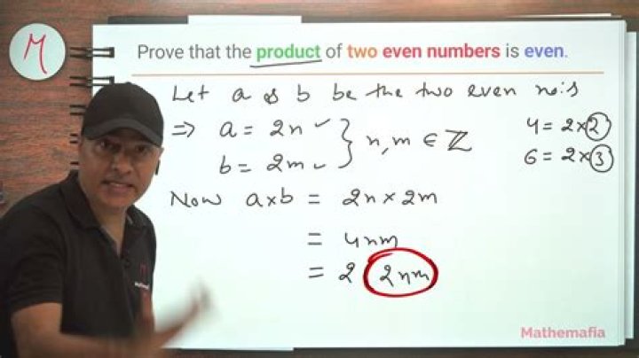 What is the product of two even numbers?