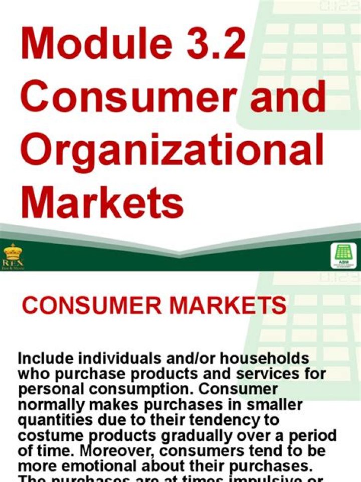 What is the similarities and differences between consumers and organizational markets?