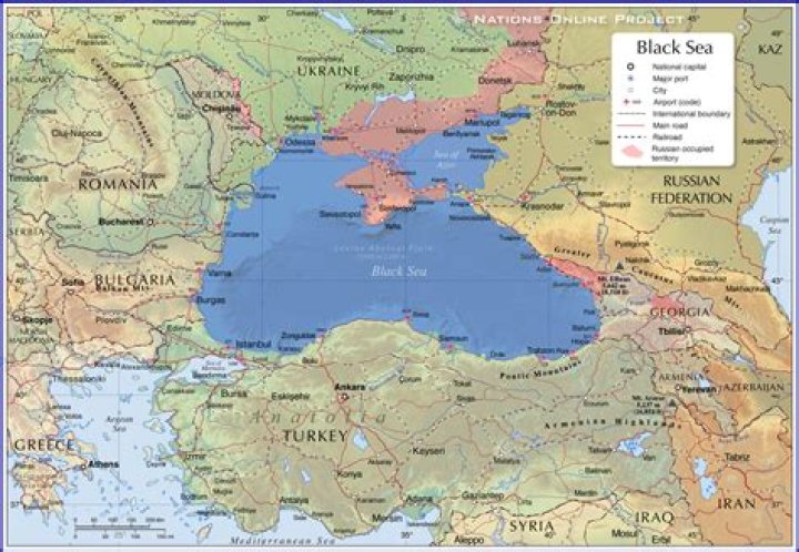 What republics border the Black Sea?