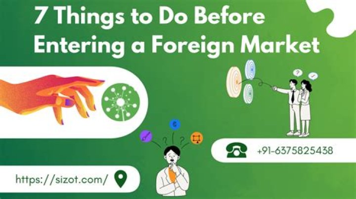 What to do before entering a foreign market?