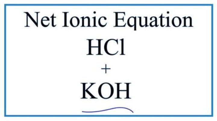 What type of reaction is Koh HCl KCl h2o?