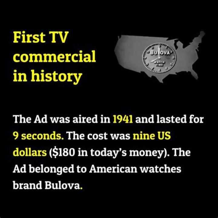 What was the very first TV commercial?