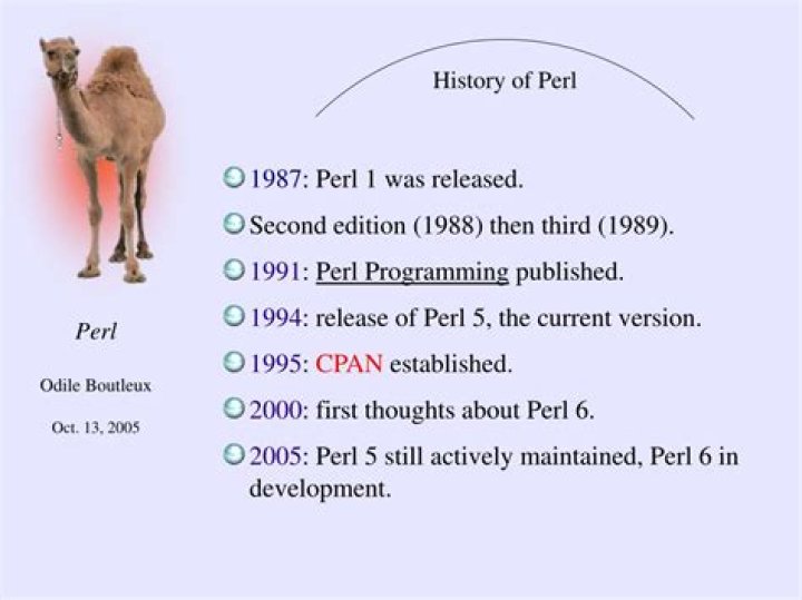 When did Perl 5 come out?
