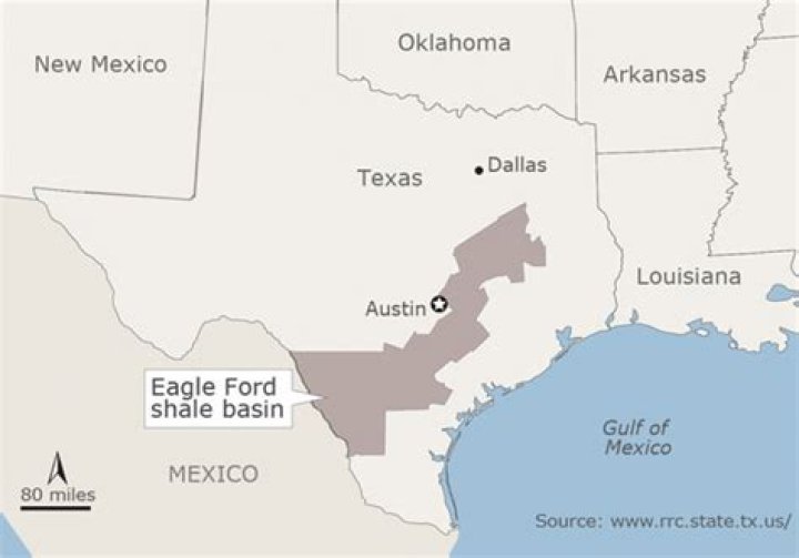 Where is the Eagle Ford Shale located in Texas?