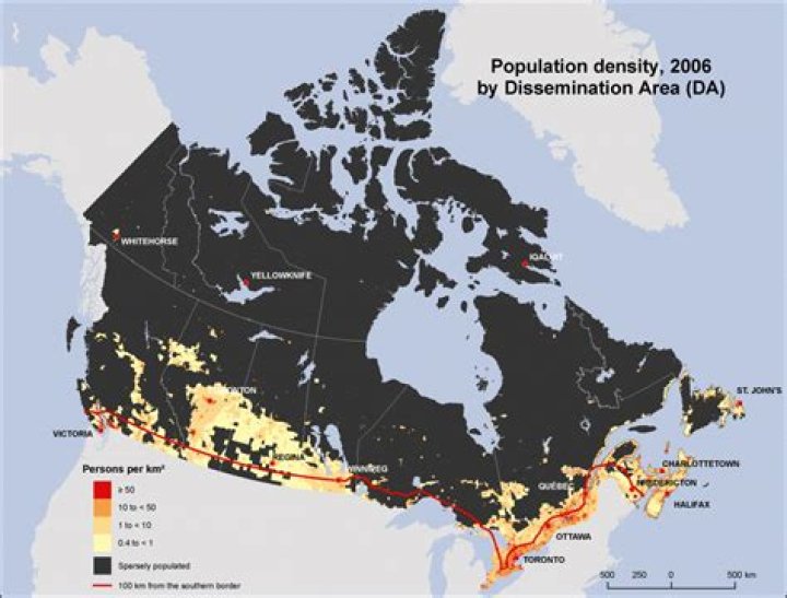 Which province has the highest population density in Canada?
