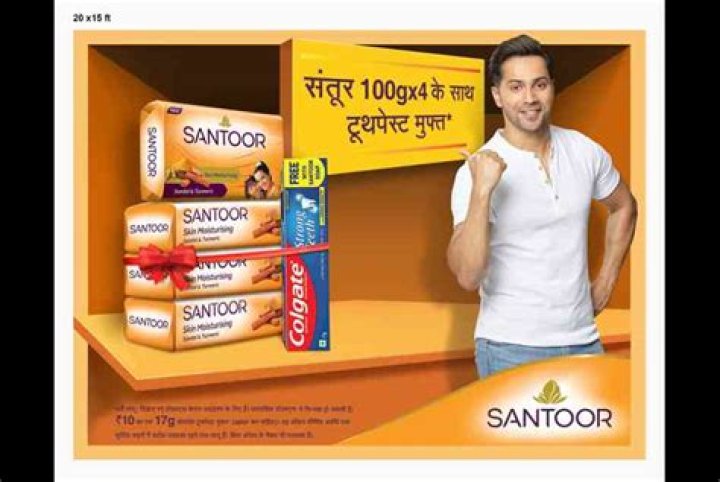 Who acted in Santoor soap advertisement?