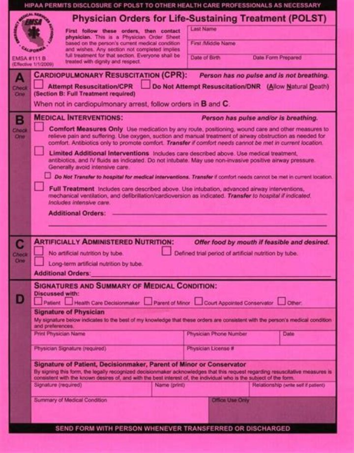 Who fills out the POLST form?