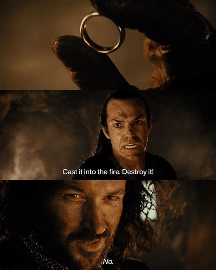 Who refused to cast the ring into the fire?