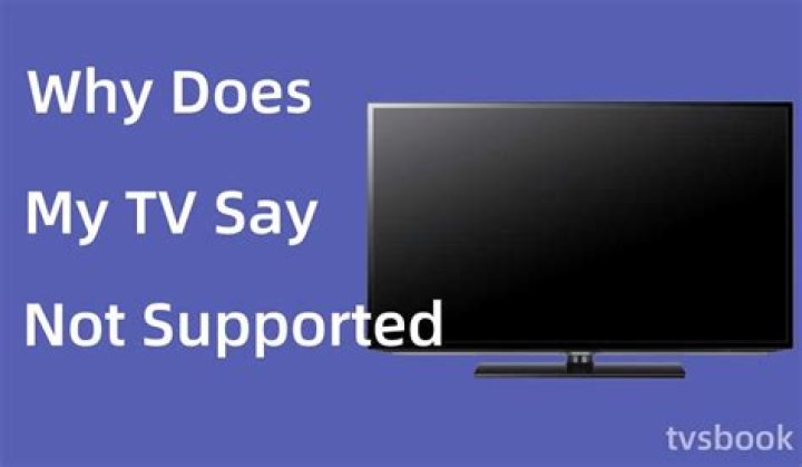 Why does my Phillips TV say format not supported?