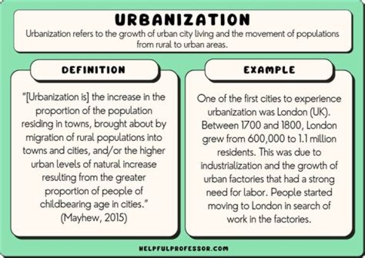 Why is urbanization a trend?